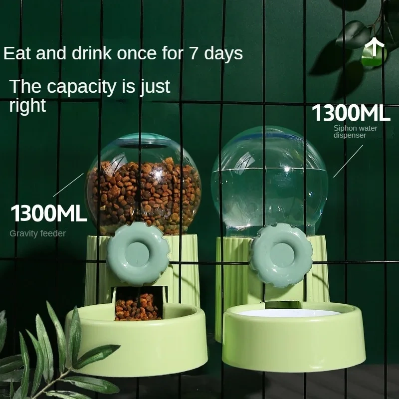 Large-capacity Pet Automatic Feeder Pet Hanging Water Fountain Ual-purpose Hanging Cage Dog and Cat Drinking Fountain Pet Bowl