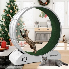 Cat Exercise Wheel Cat Wheels for Indoor Cats,Cat Treadmill Wheel Exerciser with Carpeted Runway, Cat Running Wheel