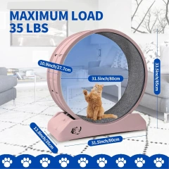 Cat Exercise Wheel Cat Wheels for Indoor Cats,Cat Treadmill Wheel Exerciser with Carpeted Runway, Cat Running Wheel