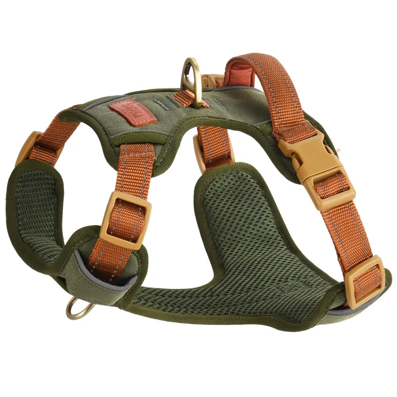 HP308 1pc Reflective Durable Pet Harness，Adjustable webbing make the harness Well-fitting for dogs，Soft and Breathable Mesh unde