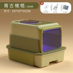 INS Hot Selling Sandbox Cat Dust And Odor Proof Cat Litter Box Sand Leakage Pedal Toilet For Cat Convenient Drawer Litter Tray