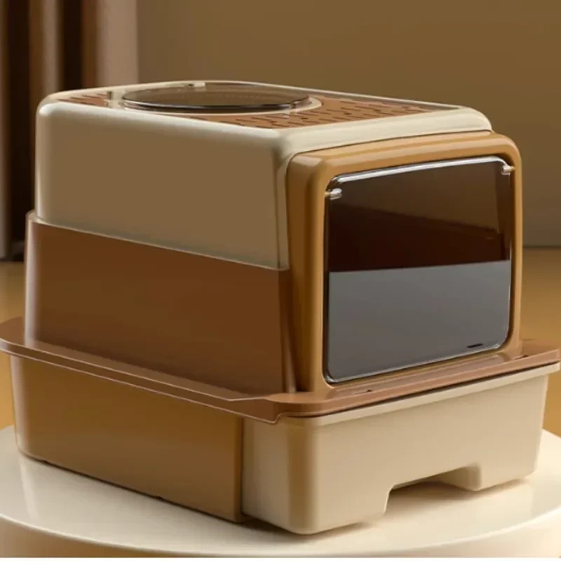 INS Hot Selling Sandbox Cat Dust And Odor Proof Cat Litter Box Sand Leakage Pedal Toilet For Cat Convenient Drawer Litter Tray