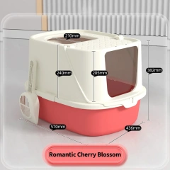 Ark Cat Litter Box Fullyenclosed Clamshell Forwardejector Anti-Splash Cat Toilet Large Cat Litter Box