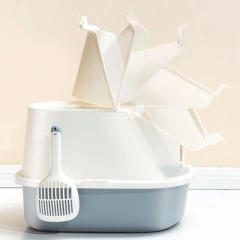 Ark Cat Litter Box Fullyenclosed Clamshell Forwardejector Anti-Splash Cat Toilet Large Cat Litter Box