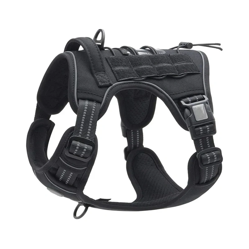 Tactical Harness for Large Dogs No Pull Adjustable Pet Harness Reflective K9 Training Easy Control Pet Vest Military Service
