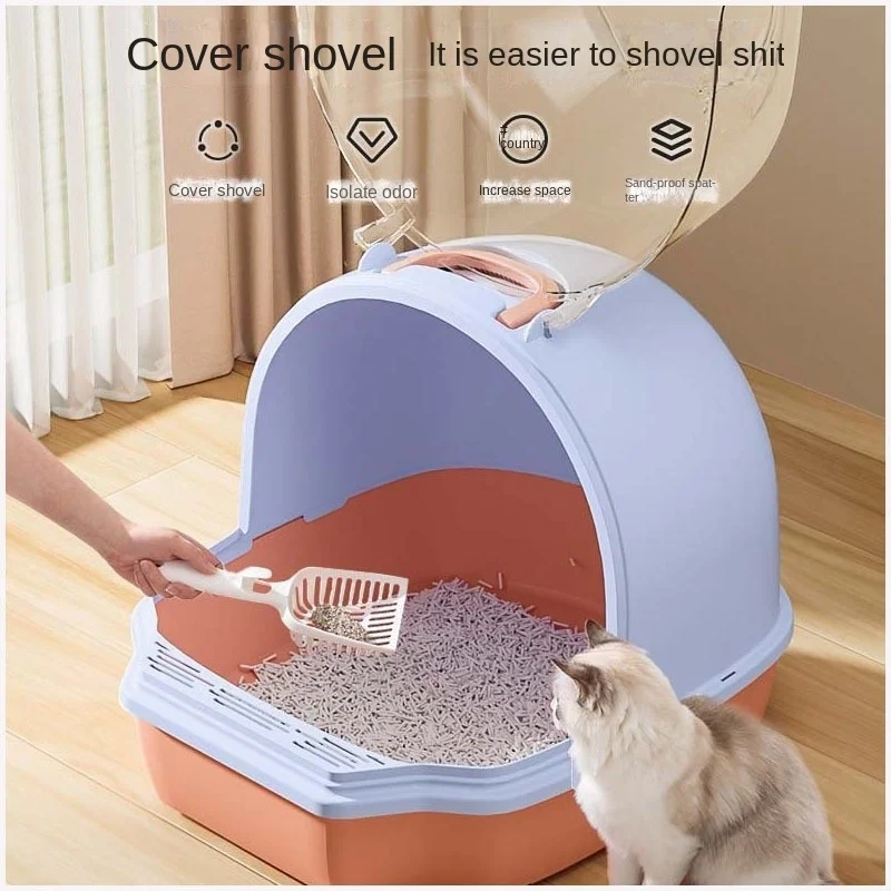 HONEY PET Full Semi-Closed Drawer Cat Litter Box Anti-Odour Anti-Splash Cat Litter Pan Cat Supplies Chat Katzen Klo News