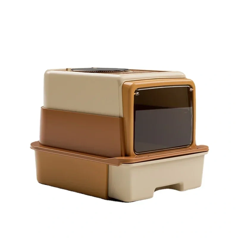 INS Hot Selling Sandbox Cat Dust And Odor Proof Cat Litter Box Sand Leakage Pedal Toilet For Cat Convenient Drawer Litter Tray