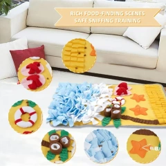 Pet Dog Snuffle Slow Feeding Mat Large Puppy Sniffing Puzzle Toys Pet Slow Eating Training Snuffle Mat Natural Foraging Skills