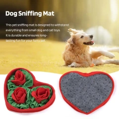 Long-lasting Pet Feeding Mat Dog Sniffing Mat Snuffle Mat Lick Toy for Dogs Mental Stimulation Puzzle Toy with Plush for Slow