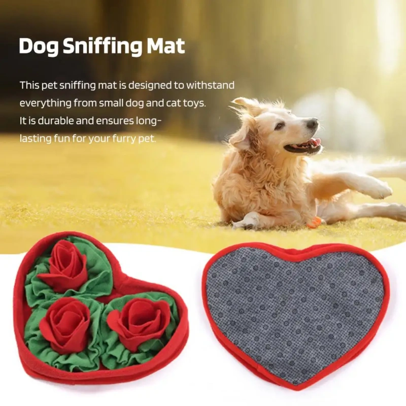 Long-lasting Pet Feeding Mat Dog Sniffing Mat Snuffle Mat Lick Toy for Dogs Mental Stimulation Puzzle Toy with Plush for Slow