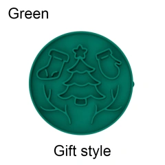 Slow Food Dog Pad Christmas style Silicone Pad Dog Slow Food Bowl Sucker Placemat Pet Anti-slip Anti-choking Eating Gear