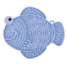 Silicone Fish Shape Slow Feeder Puppy Lick Mat Dog Treat Toys Puppy Enrichment Toys With Suction Cup For Feeding Big Small Dog