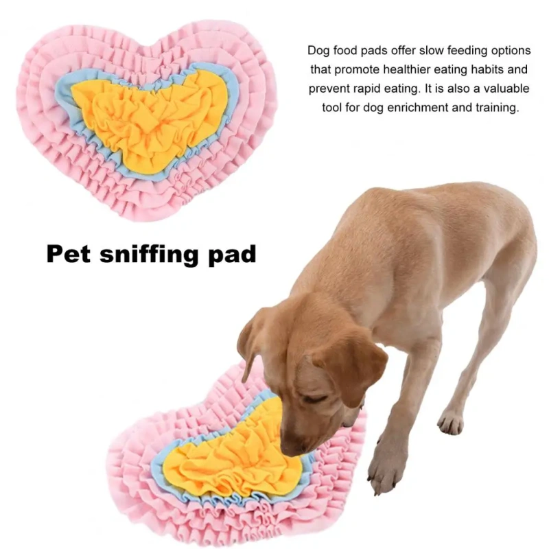 Long-lasting Pet Feeding Mat Dog Sniffing Mat Snuffle Mat Lick Toy for Dogs Mental Stimulation Puzzle Toy with Plush for Slow