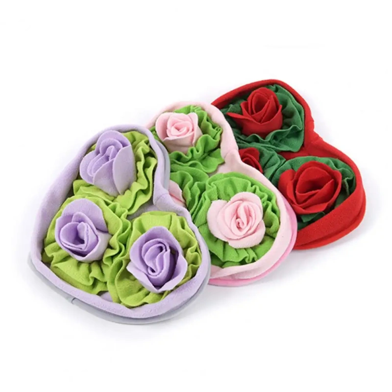 Long-lasting Pet Feeding Mat Dog Sniffing Mat Snuffle Mat Lick Toy for Dogs Mental Stimulation Puzzle Toy with Plush for Slow