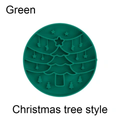 Slow Food Dog Pad Christmas style Silicone Pad Dog Slow Food Bowl Sucker Placemat Pet Anti-slip Anti-choking Eating Gear