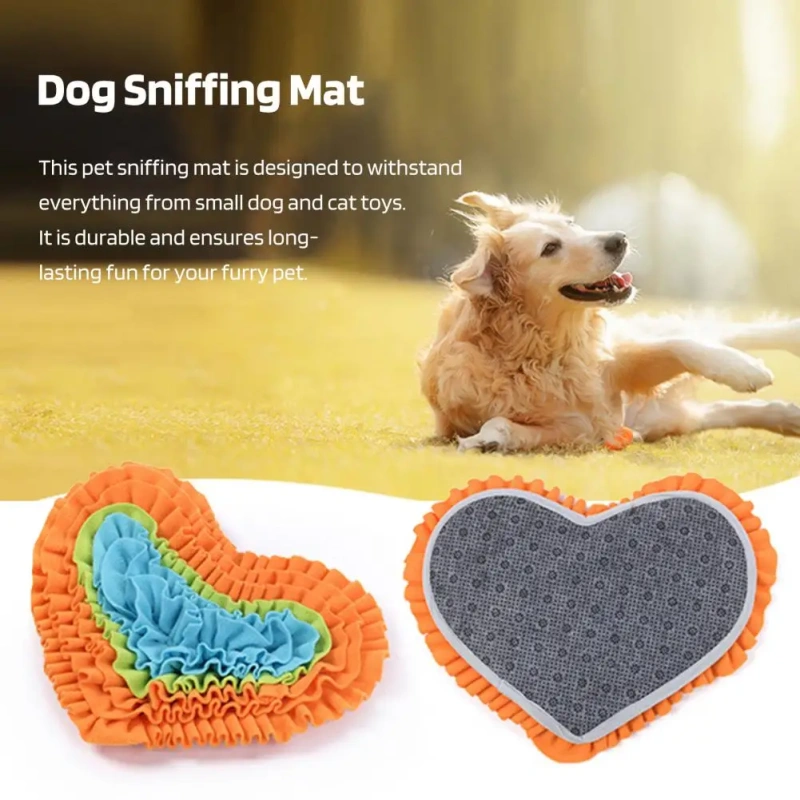 Long-lasting Pet Feeding Mat Dog Sniffing Mat Snuffle Mat Lick Toy for Dogs Mental Stimulation Puzzle Toy with Plush for Slow