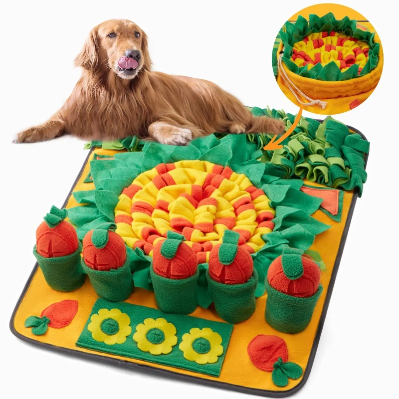 Dog Training Snuffle Mat Carrot Pulling Model Pet Sniffing Mat Slow Food Blanket Foraging Feeding Mat Reduces Boredom Anxiety
