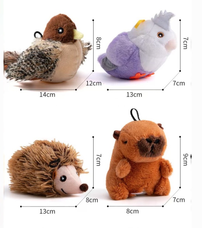 Interactive Cat Toys Flying Bird Cat Toy Flapping Wings Sparrow Catnip Toys Vivid Chirpi]ng Simulation Bird Interactive Cat Toy