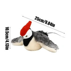 1pc Flapping Sparrow Cat Toys Interactive Chirping Bird Movements Touch Activated Electric Plush Toy Rechargeable Kitten Toy Pet