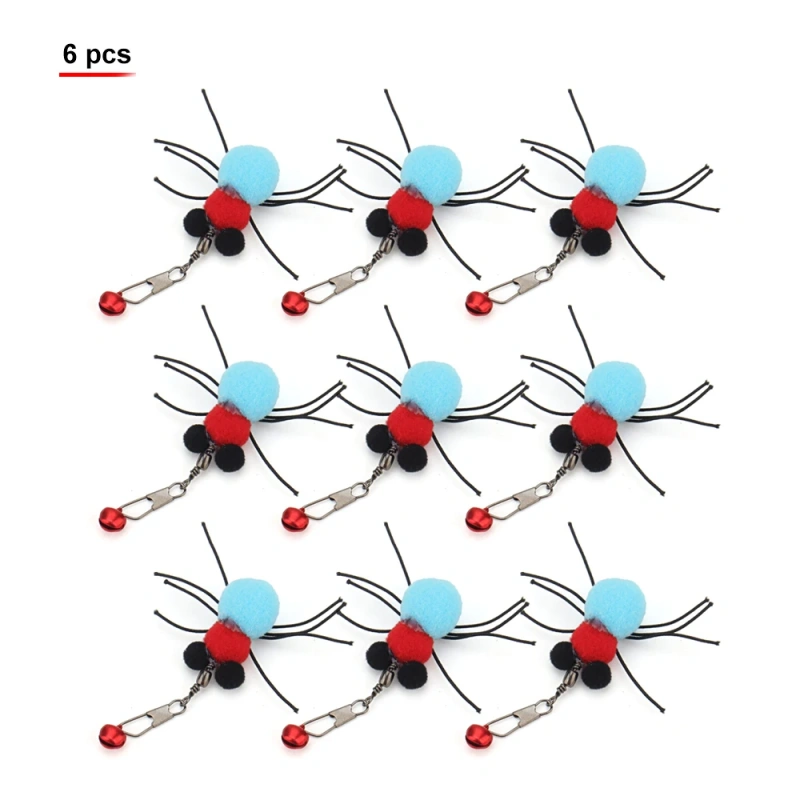 9pcs Simulation Plush Spider Replacement Head Of Cat Teaser Stick Fun Pet Cat Toy