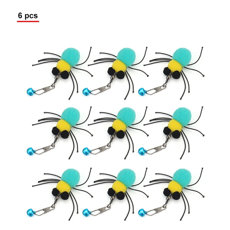 9pcs Simulation Plush Spider Replacement Head Of Cat Teaser Stick Fun Pet Cat Toy