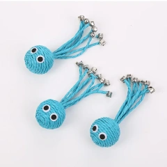 Octopus Cat Chew Toy Paper Rope Cat Supplies for Kitten Woven Ball Pet Products for Kitty Bells Cat Interactive Toy pet toys