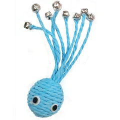 Octopus Cat Chew Toy Paper Rope Cat Supplies for Kitten Woven Ball Pet Products for Kitty Bells Cat Interactive Toy pet toys