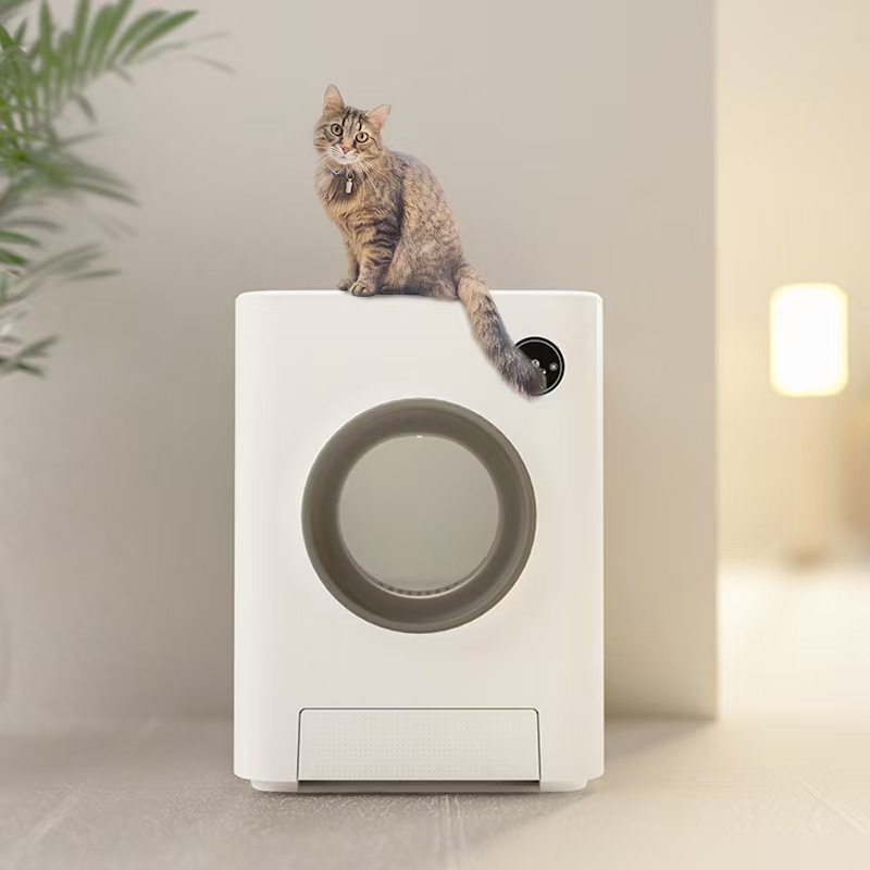 8L Automatic Litter Box Fully Enclosed Toilet Electronic Pet Smart Bedpan with Poop Bags Supplies