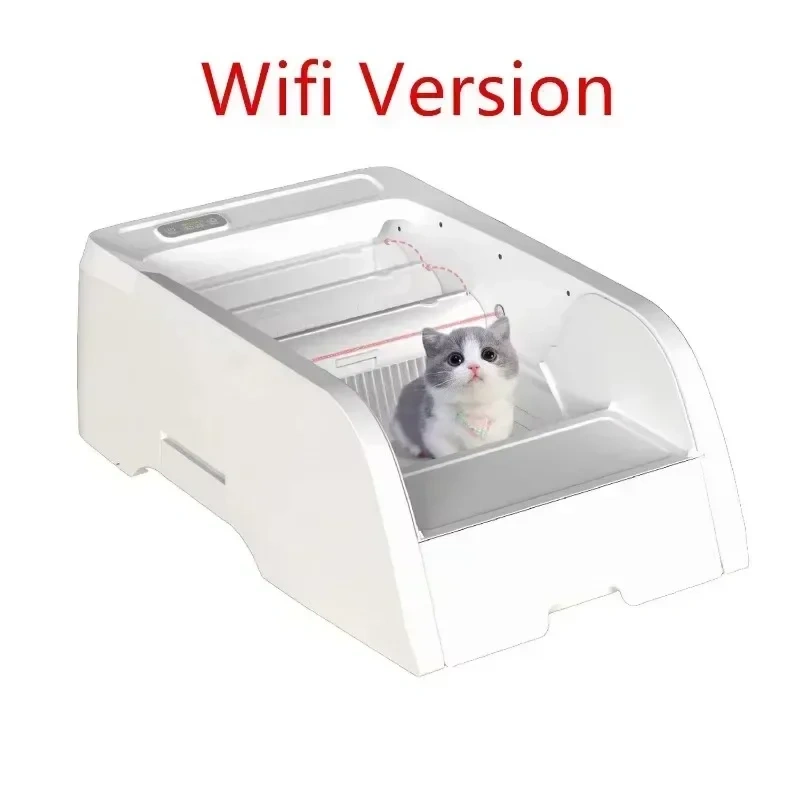 Fully Automatic Intelligent Cat Litter Box Self-cleaning Cat Bedpans Multi Mode Semi Closed Pet Products Controlled By App