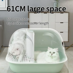 Cat Litter Box,Portable Cat Litter Box with Lid,  Enclosed Litter Box Anti-Splashing and Easy Installation