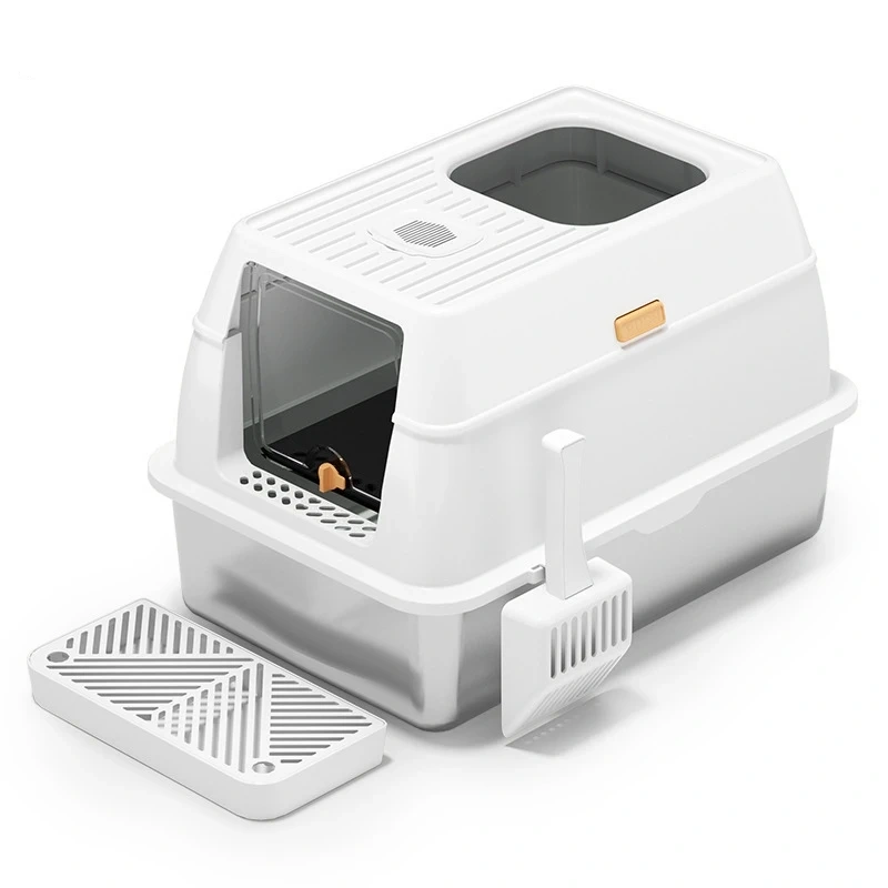 Stainless Steel Easy To Clean Large Anti-Splash, Anti-Leak And Anti-Splash Closed Litter Box