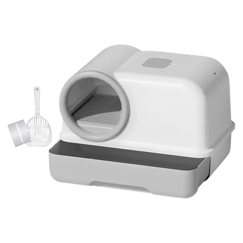 Fully Enclosed Cat Litter Box Large Cat Potty Corridor Sandbox Kitty Litter Box Kitten Potty for All Kinds of Cat Litter