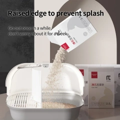 Cat Litter Box,Portable Cat Litter Box with Lid,  Enclosed Litter Box Anti-Splashing and Easy Installation
