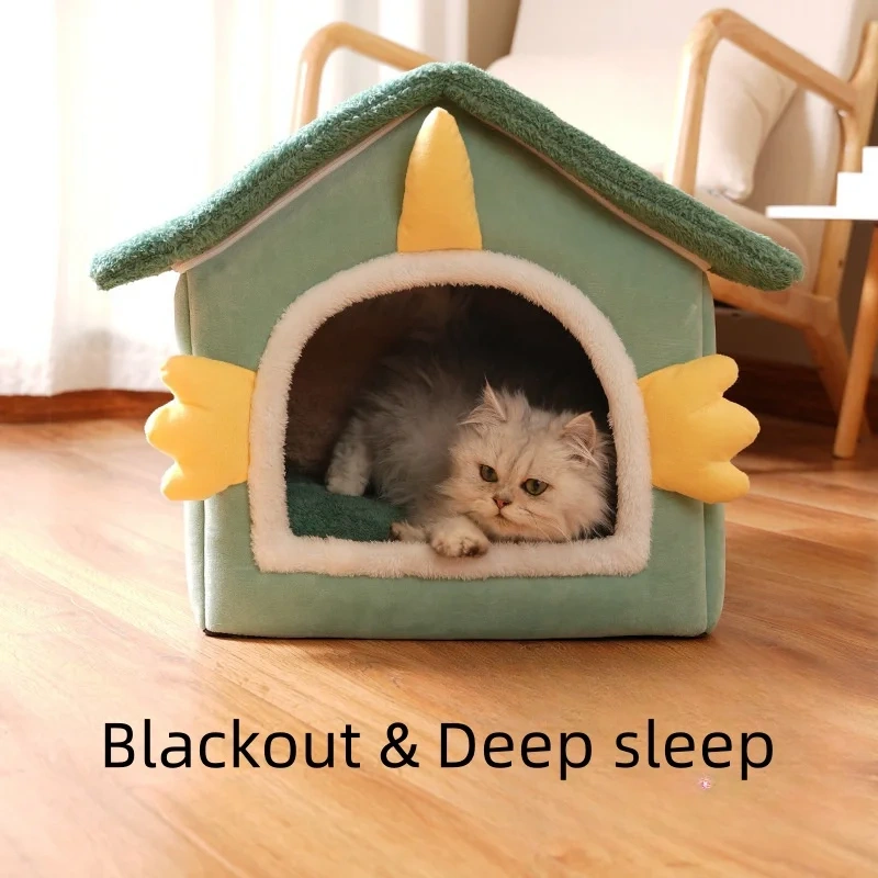 OUFACat Bed Carrot Pet Bed Pet House Plush Warm Villa Luxury Beds For Dogs