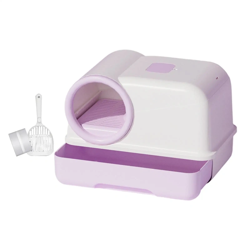 Fully Enclosed Cat Litter Box Large Cat Potty Corridor Sandbox Kitty Litter Box Kitten Potty for All Kinds of Cat Litter