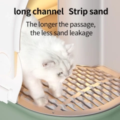 Cat Litter Box,Portable Cat Litter Box with Lid,  Enclosed Litter Box Anti-Splashing and Easy Installation
