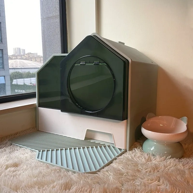 New Cat Litter Pan Fully Enclosed Odour Barrier Extra Large Oversized Drawer Anti Litter Splash Cats Litter Pan Pet Products