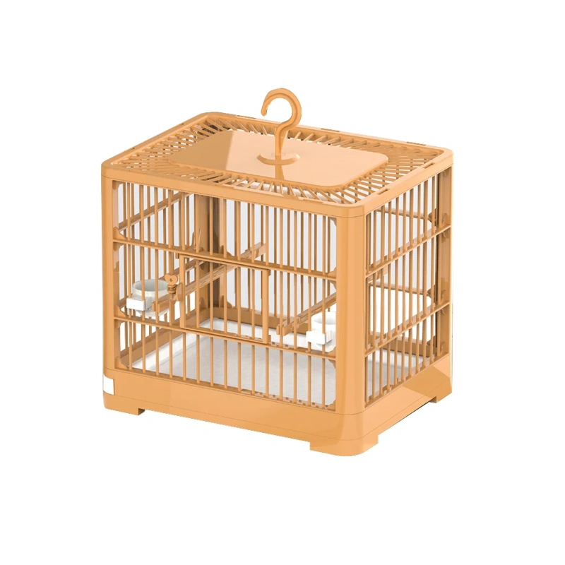 Travel Bird Cage, Bird Travel Carrier Cage With Handle, 2 Standing Pole, Food Container And 2 Cup, Fruit Fork For Cockatiels