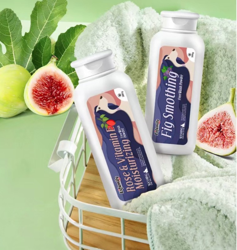 Pet Fruit Shampoo Set Custom Label Dog Shampoo Dry Powder Gift Box Four Bottles Of Pet Shampoo Cleansing Powder