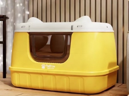 Large Cat Litter Box Enclosed Cat Toilet with Handle Cat Bedpans Cat Litter Pan for Larger Cat Breeds Or Multiple Cat Households
