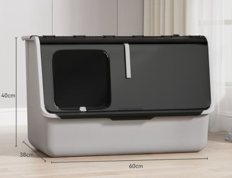 New Top-entry Cat Litter Box Tray Kitten Extra Large Fully Enclosed Anti-splash Mat Anti-smell Cats Litter Box Pet Products