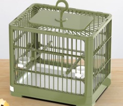 Travel Bird Cage, Bird Travel Carrier Cage With Handle, 2 Standing Pole, Food Container And 2 Cup, Fruit Fork For Cockatiels