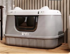 Large Cat Litter Box Enclosed Cat Toilet with Handle Cat Bedpans Cat Litter Pan for Larger Cat Breeds Or Multiple Cat Households