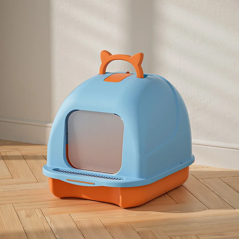 Wholesale Plastic Pet Cat Litter Box Big Space Easy Cleaning Cat Toilet Box