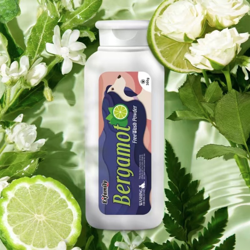 Pet Fruit Shampoo Set Custom Label Dog Shampoo Dry Powder Gift Box Four Bottles Of Pet Shampoo Cleansing Powder