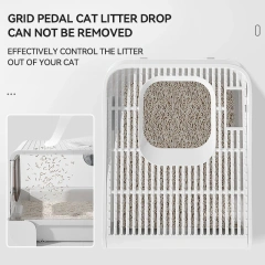 Large Space Cat Litter Box & Accessories PP Material Square Toilet Automatic Door Fully Enclosed Cat Litter Box