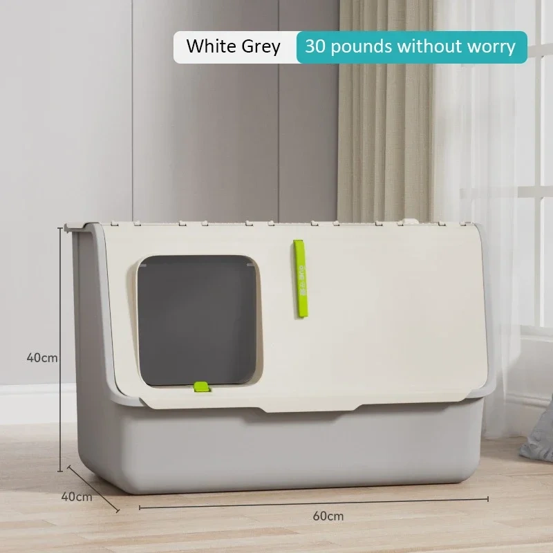 New Top-entry Cat Litter Box Tray Kitten Extra Large Fully Enclosed Anti-splash Mat Anti-smell Cats Litter Box Pet Products