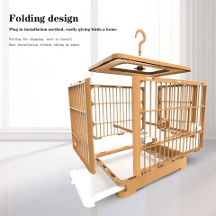 Travel Bird Cage, Bird Travel Carrier Cage With Handle, 2 Standing Pole, Food Container And 2 Cup, Fruit Fork For Cockatiels