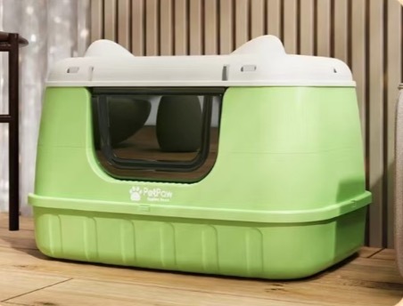 Large Cat Litter Box Enclosed Cat Toilet with Handle Cat Bedpans Cat Litter Pan for Larger Cat Breeds Or Multiple Cat Households