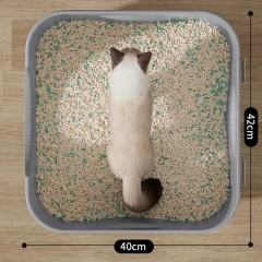 Large Capacity Cat Bedpans Totally Closed Cat Litter Box Anti-Spill & Sand-Leakage Pet Toilet Plastic Cat Sandbox Sanitary Tray